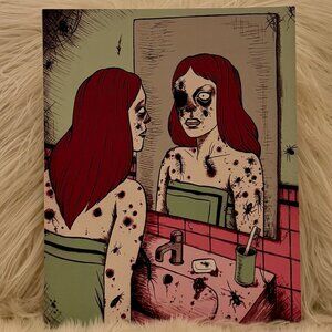 ART print RARE Zombie Bug Girl 8"x10"
